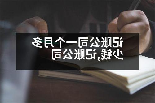 记账公司一个月多少钱,记账公司